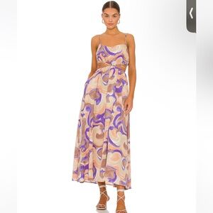 Astr Multicolor Swirl Maxi Dress